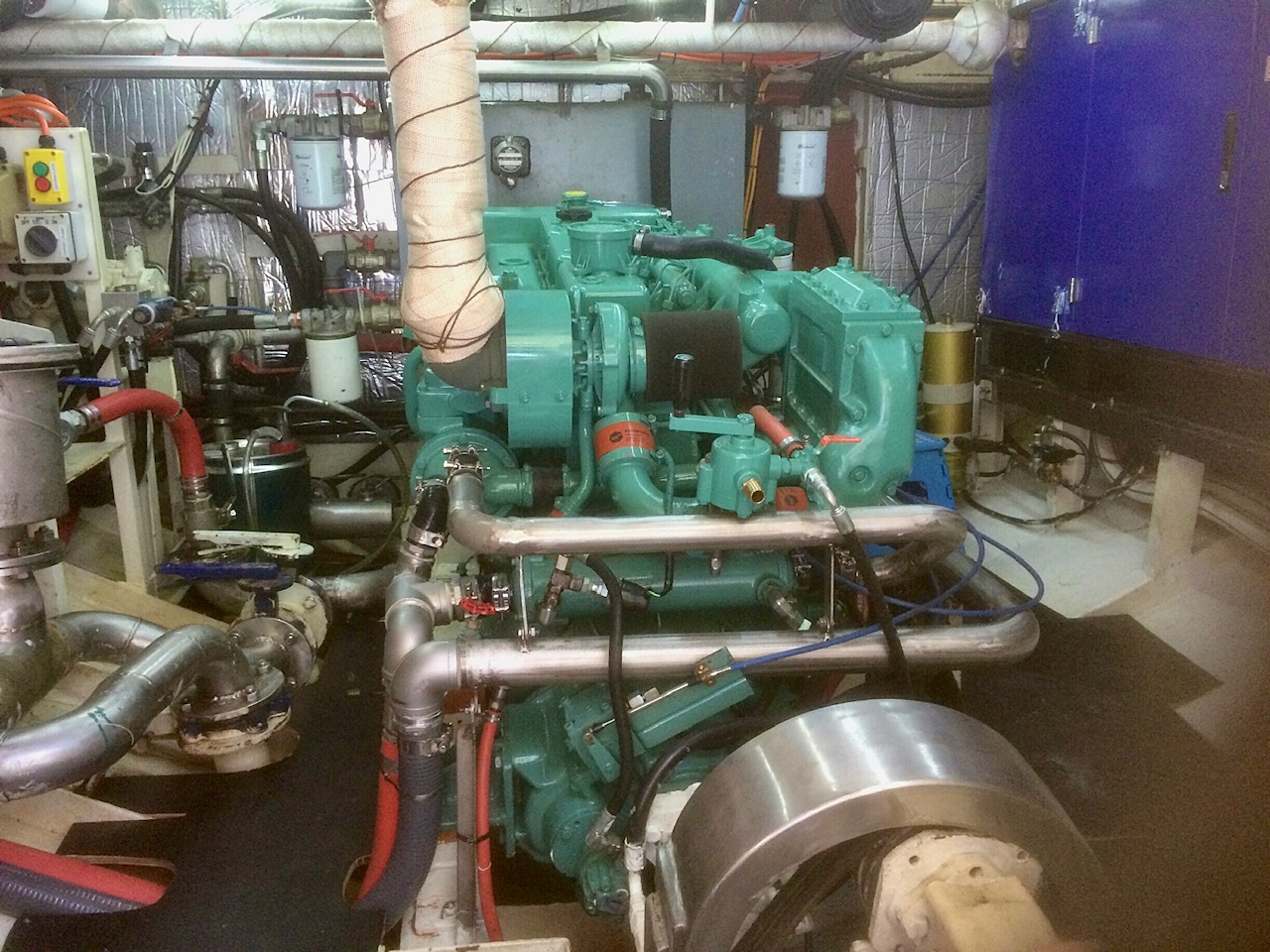 Fishing vessel re-power with hybrid drive fitted to propeller shaft